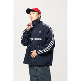 Unisex Jacket Retro Sports Casual Stand Collar Coat Men's and Women's Same Loose Autumn Jacket